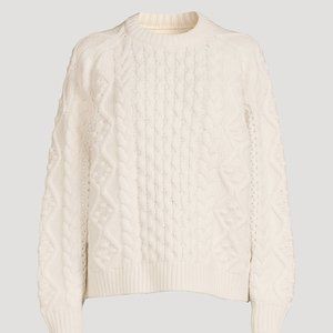 LouLou Studio Secas Oversized Cable-Knit Wool + Cashmere Sweater